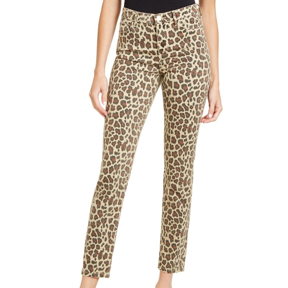 Guess Leopard-Print Skinny Jeans - Picture 1 of 5